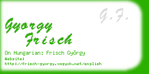 gyorgy frisch business card