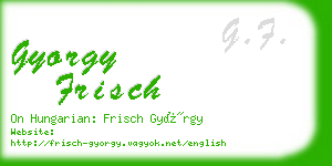 gyorgy frisch business card